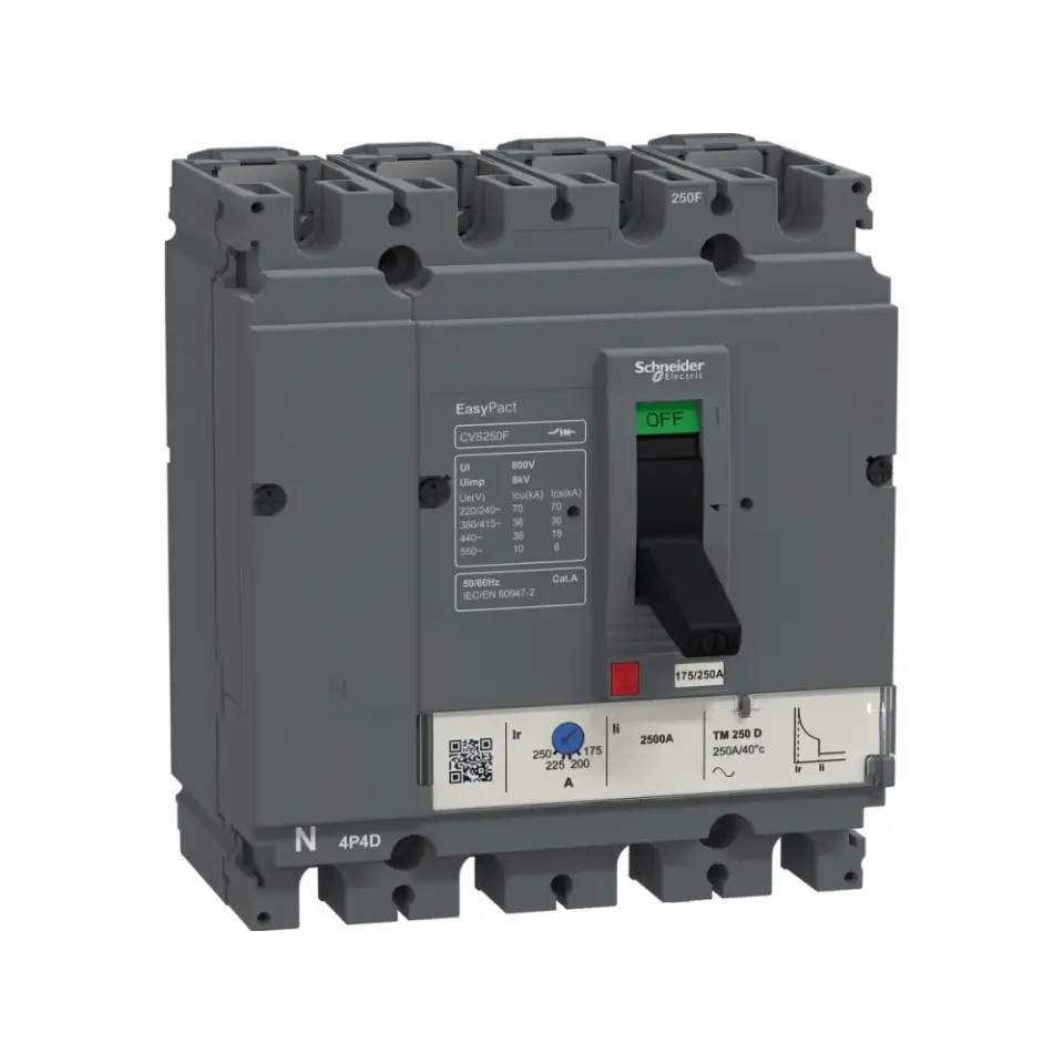 Schneider Electric LV510341, EasyPact CVS, 18-25 Amper, 4 Kutuplu, 36 kA, Kompakt Şalter, CVS100F, TM25D