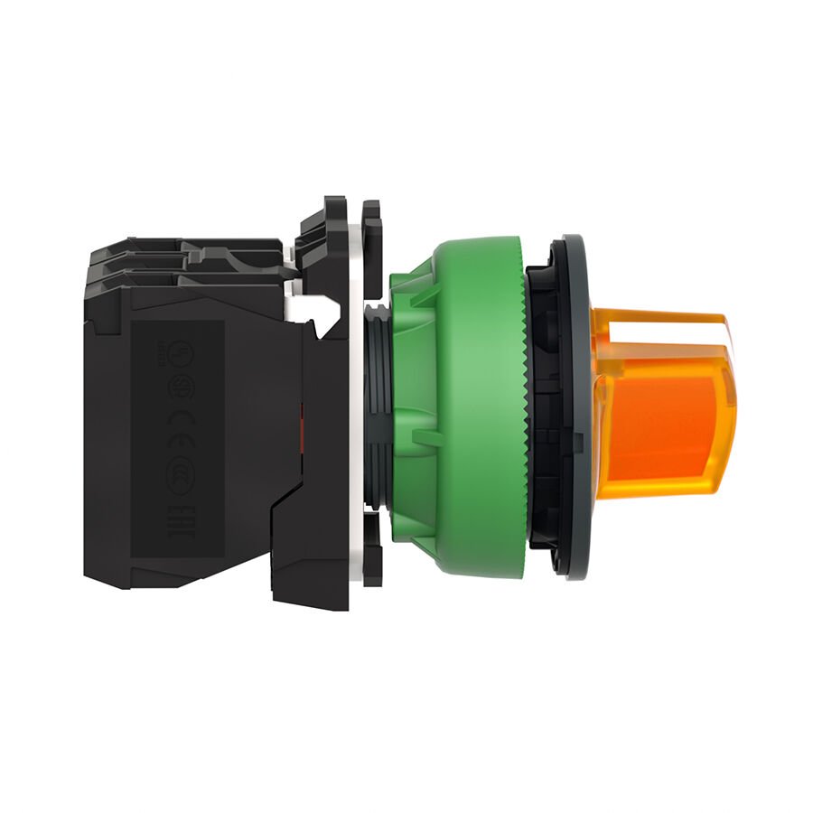 Schneider XB5FK125B5 Işıklı, mandal buton LED 24 VAC /DC Yeşil 1NA+1NK Buton ve Akseuarları
