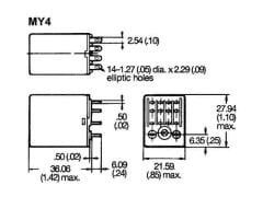 Omron MY4IN-GS-R AC220-2040 4 Kontak Ledli Röle