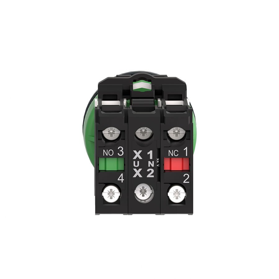 Schneider XB5FK123M5 Işıklı, mandal buton LED 230 VAC Kırmızı 1NA+1NK Buton ve Akseuarları