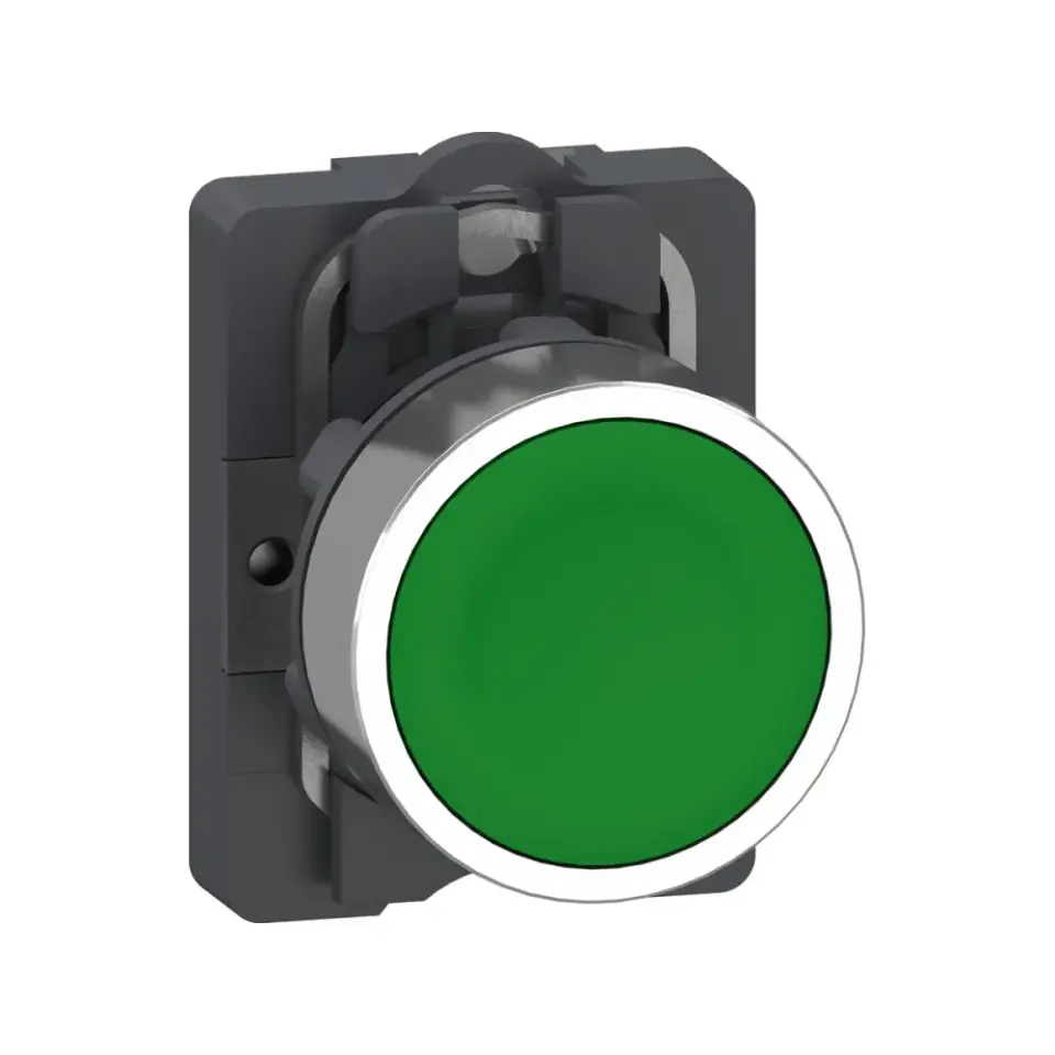 Schneider Electric XA2AA31, Harmony Stil 2, Yeşil, Yaylı Buton, 1NA, 22mm