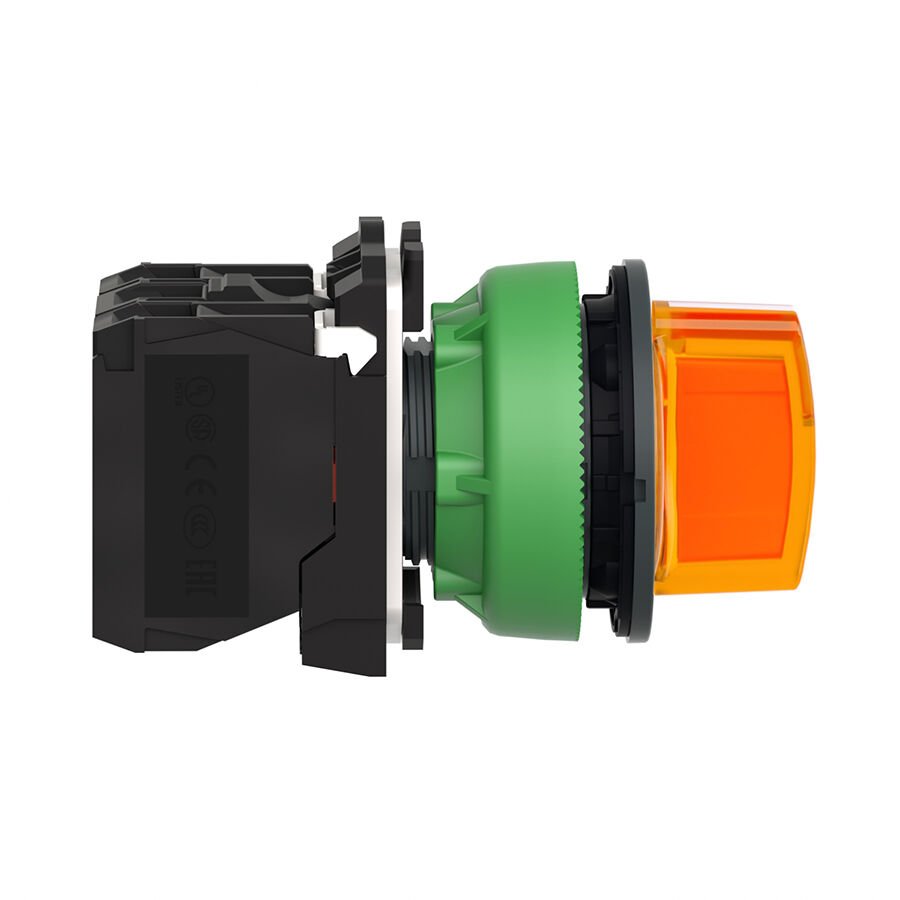 Schneider XB5FK135B5 Işıklı, mandal buton LED 24 VAC /DC Yeşil 1NA+1NK Buton ve Akseuarları