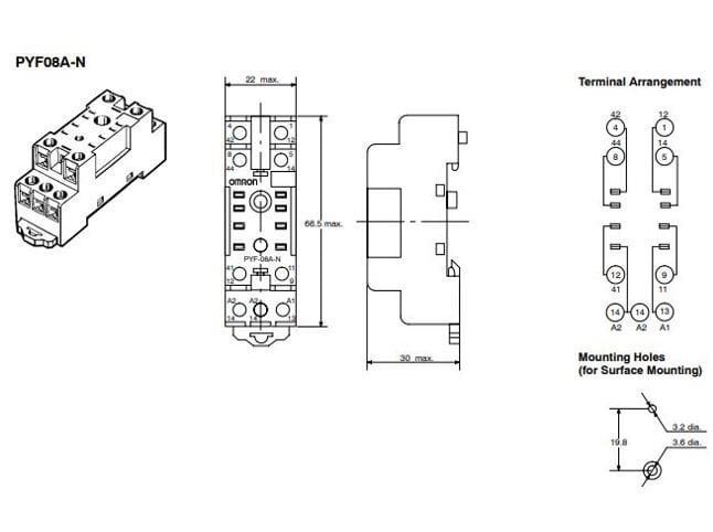 Omron PYF08A-N 8 Pimli Röle Soketi