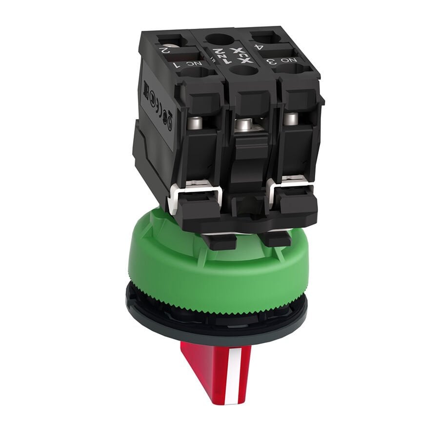 Schneider XB5FK134M5 Işıklı, mandal buton LED 230 VAC Turuncu 1NA+1NK Buton ve Akseuarları