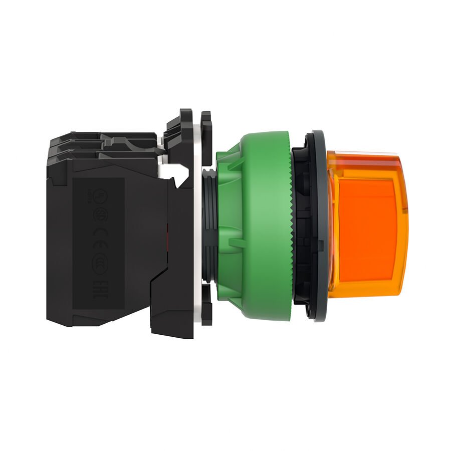 Schneider XB5FK135M5 Işıklı, mandal buton LED 230 VAC Yeşil 1NA+1NK Buton ve Akseuarları
