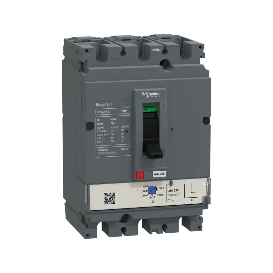 Schneider Electric LV510455, EasyPact CVS, 100 Amper, 37-45 kW, Motor Koruma Şalteri, 50 kA