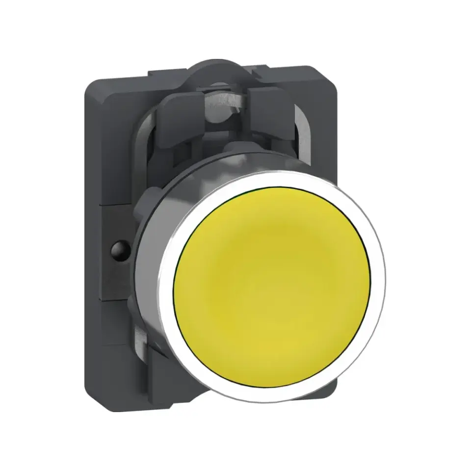 Schneider Electric XA2AH051, Harmony Stil 2, Sarı, Kalıcı Buton, 1NA, 22mm