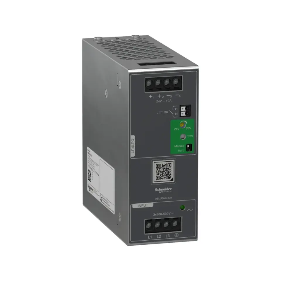 Schneider Electric ABLU3A24100, Modicon Universal, 10 Amper, 240W, 24 Volt DC, Trifaze Anahtarlamalı Güç Kaynağı