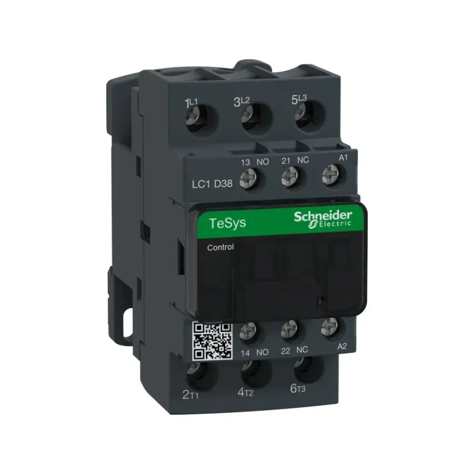 Schneider Electric LC1D38E7, TeSys Deca, 38 Amper, 18.5 kW, 3 Kutuplu, Kontaktör, 48 Volt AC, 1NA+1NK