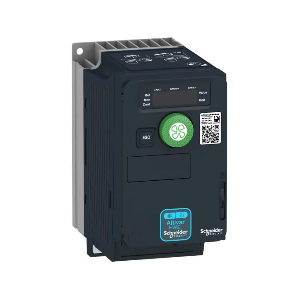 Schneider Electric ATH230U06M2, Altivar HVAC ATH230, 0.55 kW, 3.7 Amper, HVAC Hız Kontrol Cihazı, Monofaze 200-240 Volt AC