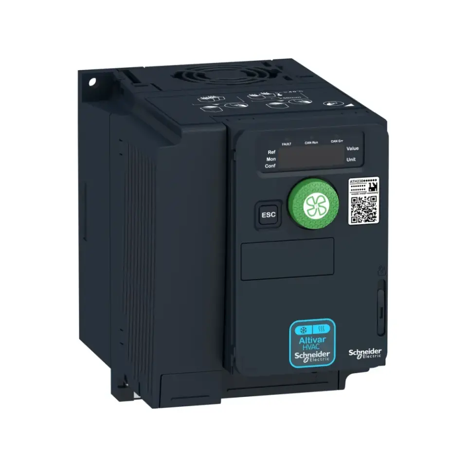 Schneider Electric ATH230U11M2, Altivar HVAC ATH230, 1.1 kW, 6.9 Amper, HVAC Hız Kontrol Cihazı, Monofaze 200-240 Volt AC