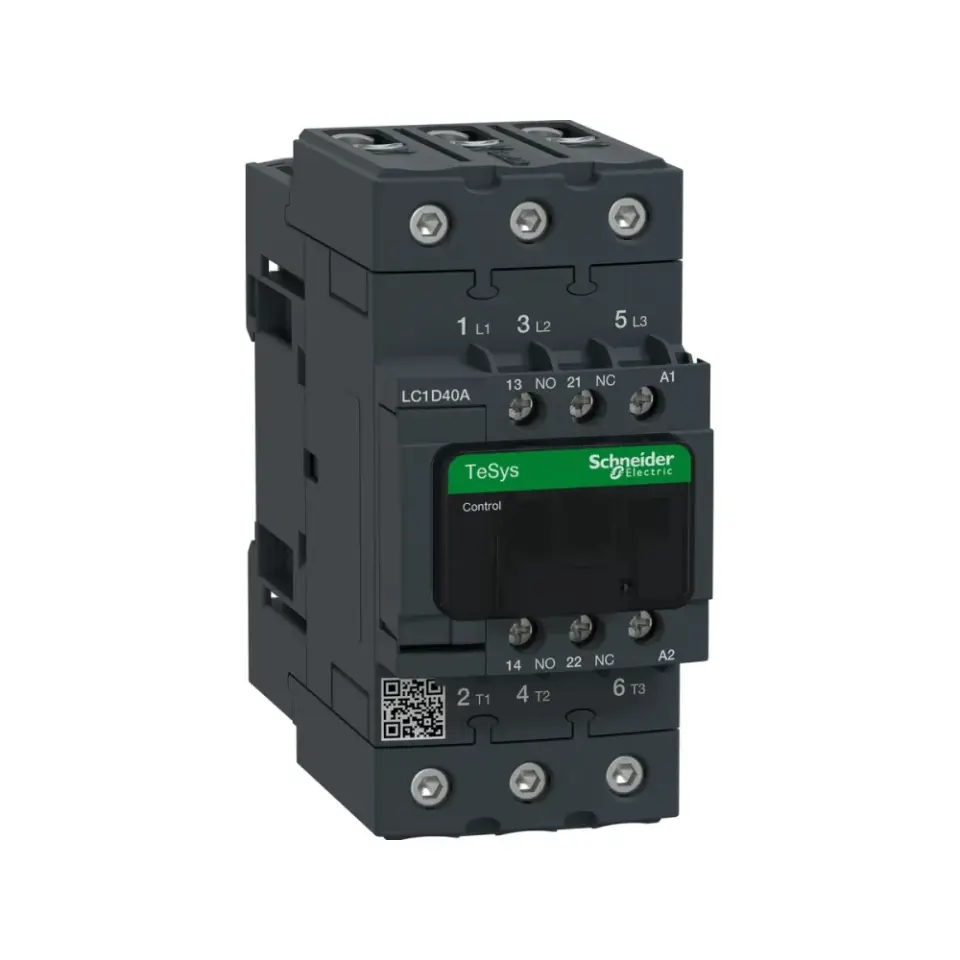 Schneider Electric LC1D40AM7, TeSys Deca, 40 Amper, 18.5 kW, 3 Kutuplu, Kontaktör, 220 Volt AC, 1NA+1NK