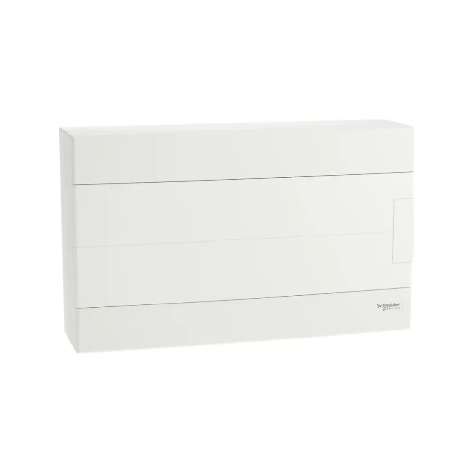 Schneider Electric EZ9EUH118, Easy 9, 18 Modül, Beyaz Opak Kapaklı, Halojen Free, Sıvaüstü Sigorta Kutusu, 37x23x11cm