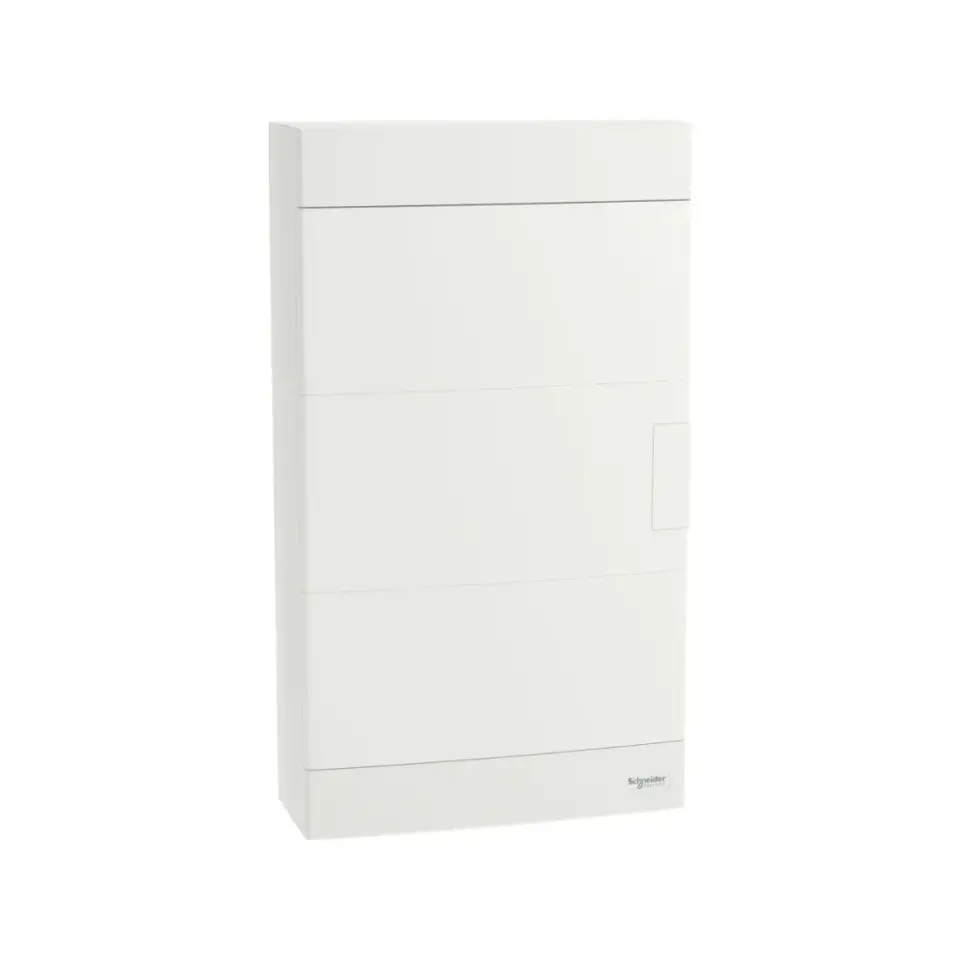Schneider Electric EZ9EUH312, Easy 9, 36 Modül, 3 Sıralı, Beyaz Opak Kapaklı, Halojen Free, Sıvaüstü Sigorta Kutusu, 26x46x11cm