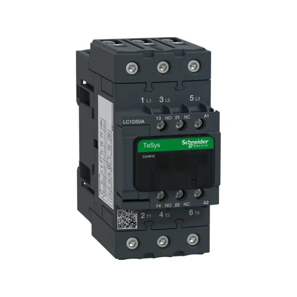 Schneider Electric LC1D50AF7, TeSys Deca, 50 Amper, 22 kW, 3 Kutuplu, Kontaktör, 110 Volt AC, 1NA+1NK