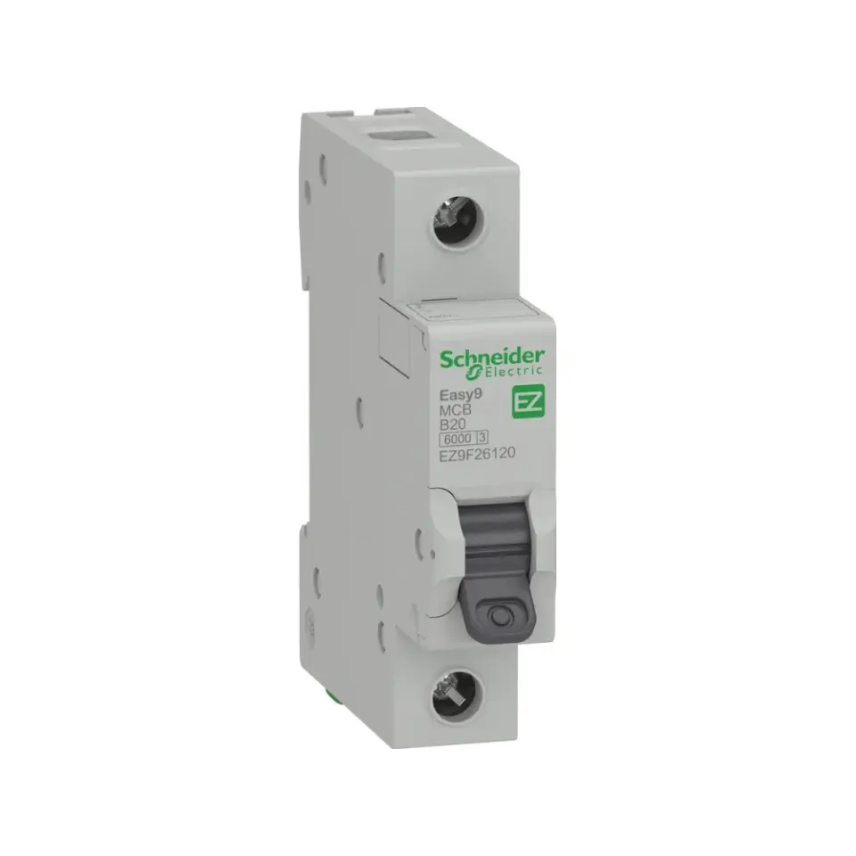 Schneider Electric EZ9F26120, Easy9, 20 Amper, 1 Kutuplu, B Tipi, Otomatik Sigorta, 6 kA, 1x20B