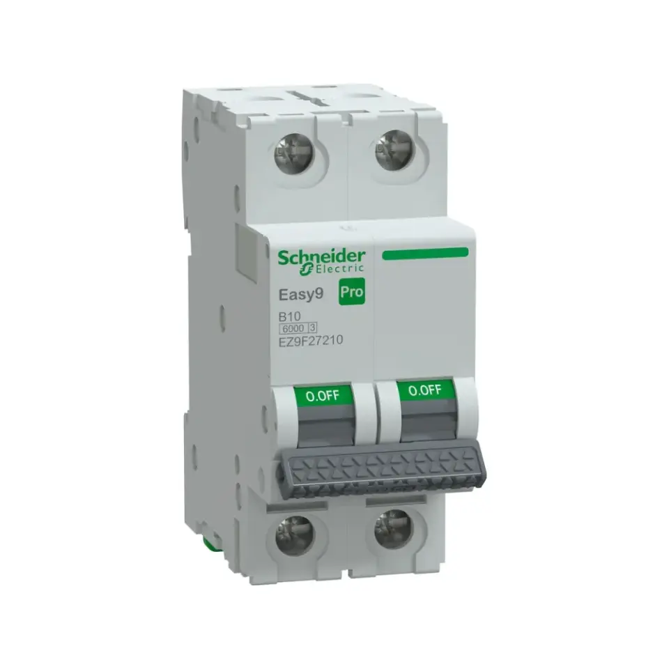 Schneider Electric EZ9F27210, Easy9 Pro, 10 Amper, 2 Kutuplu, B Tipi, Otomatik Sigorta, 6 kA, 2x10B
