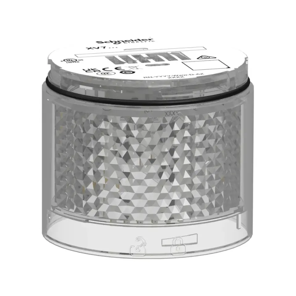 Schneider Electric XVB7C57, Harmony XVB7, Ø70mm, Beyaz Yanıp Sönen LED Işıklı Kolon Modülü