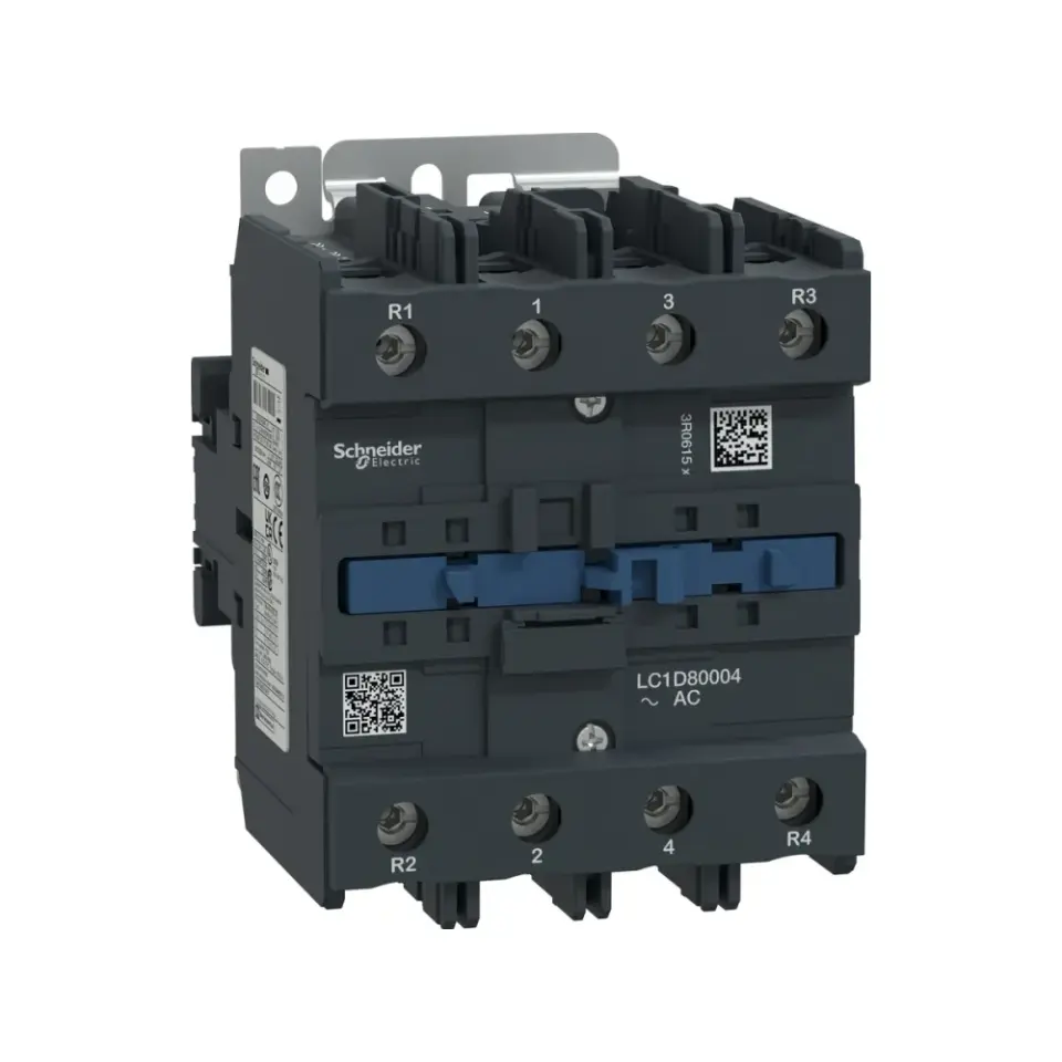 Schneider Electric LC1D80004M7, TeSys Deca, 125 Amper, 4 Kutuplu, Kontaktör, 220 Volt AC, 1NA+1NK