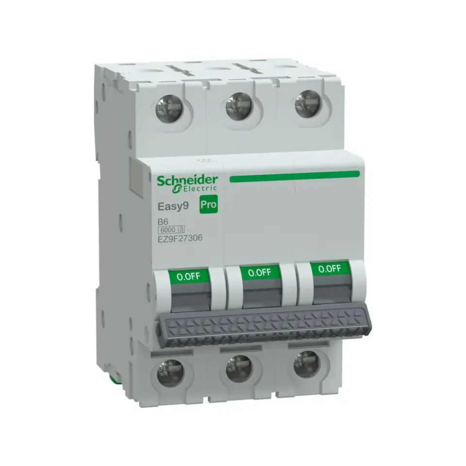 Schneider Electric EZ9F27306, Easy9 Pro, 6 Amper, 3 Kutuplu, B Tipi, Otomatik Sigorta, 6 kA, 3x6B