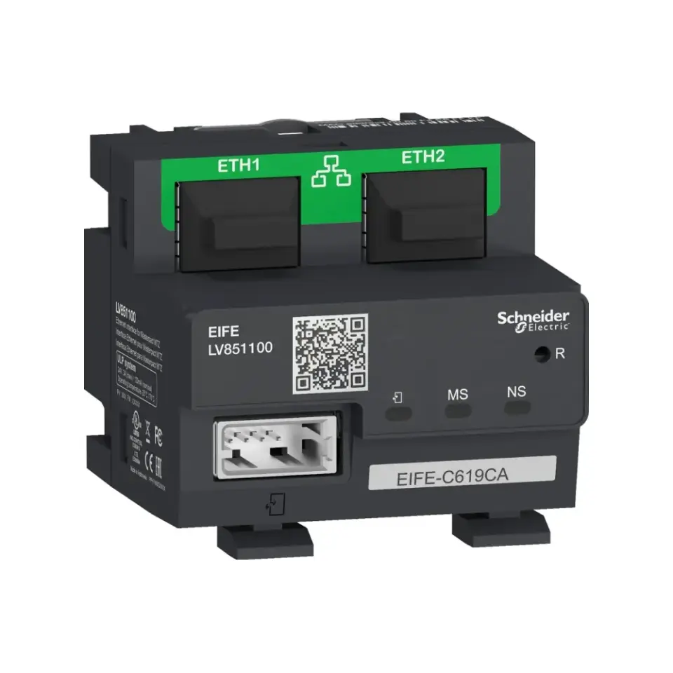 Schneider Electric LV851100SP, MasterPact MTZ, MTZ1 Çekmeceli Tip Açık Tip Güç Şalterleri İçin EIFE Gömülü Ethernet Arayüzü Tam Yedek Parça Kiti
