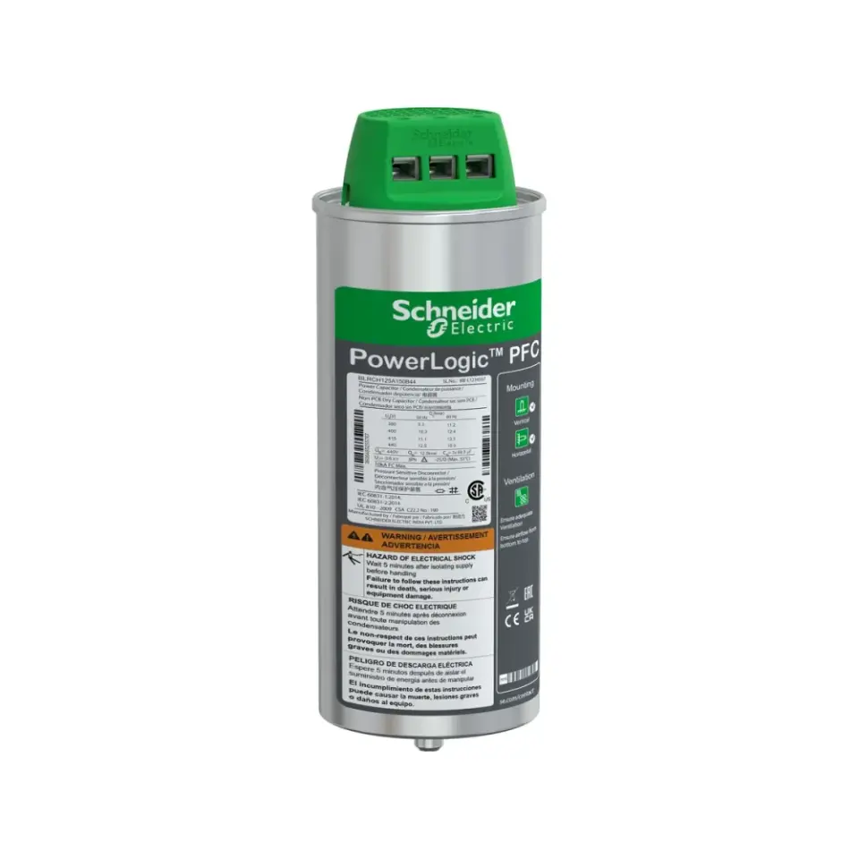 Schneider Electric BLRCH125A150B44, PowerLogic VarPlusCan, 12.5 kVAR, 440 Volt, Trifaze, Ağır Yük Kondansatörü