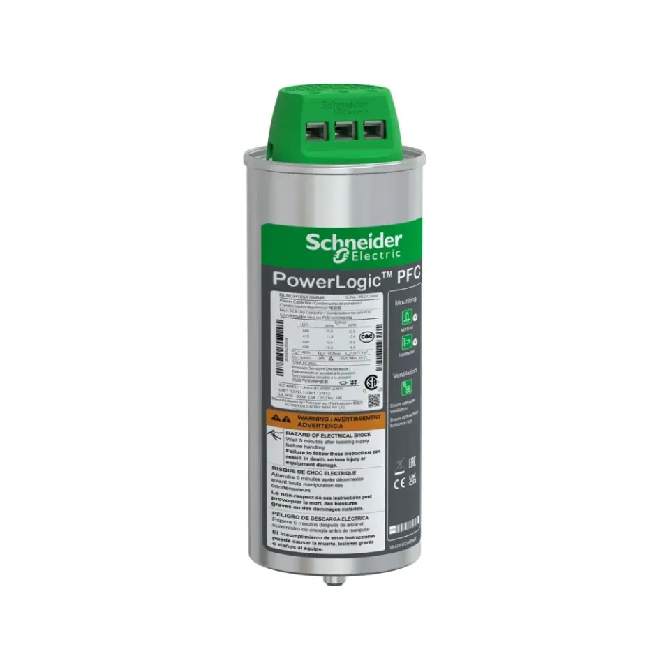Schneider Electric BLRCH155A186B48, PowerLogic VarPlusCan, 15.5 kVAR, 480 Volt, Trifaze, Ağır Yük Kondansatörü