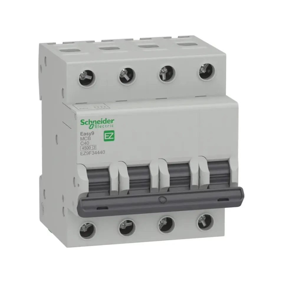 Schneider Electric EZ9F34440, Easy9, 40 Amper, 4 Kutuplu, C Tipi, Otomatik Sigorta, 4.5 kA, 4x40C