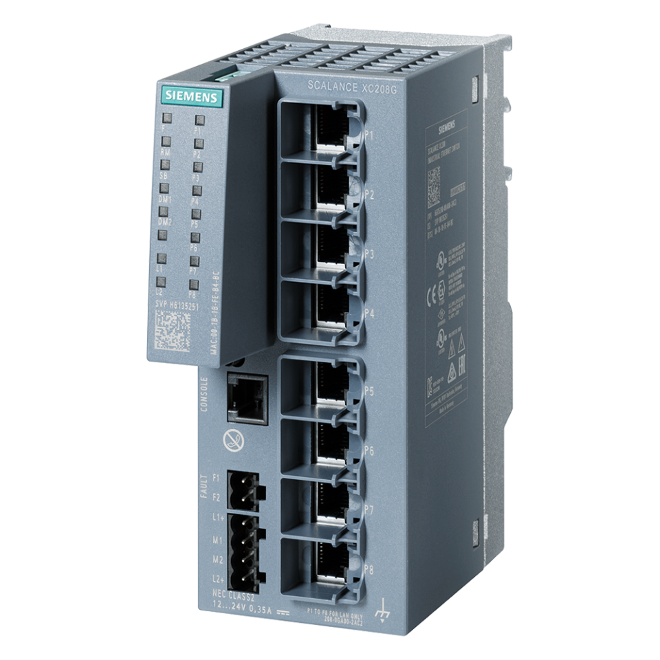Siemens 6GK5208-0GA00-2AC2 SCALANCE XC208 G Scalance / Haberleşme Sistemleri