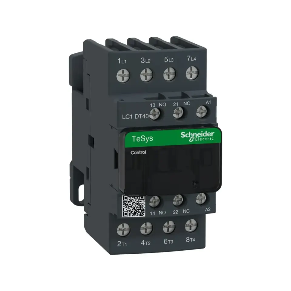 Schneider Electric LC1DT40F7, TeSys Deca, 40 Amper, 4 Kutuplu, Kontaktör, 110 Volt AC, 1NA+1NK