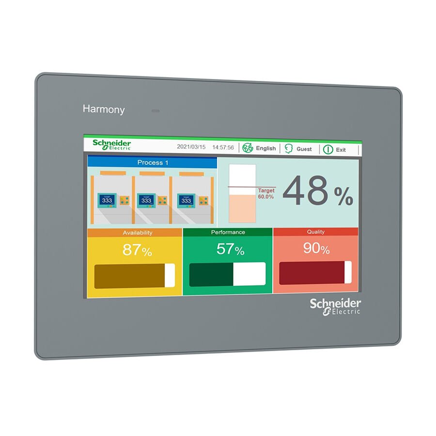 Schneider HMIET6400 7'' TFT Color LCD, WVGA, 16M renk , 256 MB DDR , 2 x Com, 2 Operatör Paneller