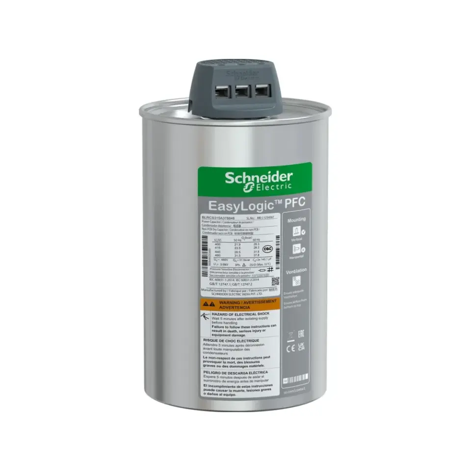 Schneider Electric BLRCS315A378B48, EasyLogic EasyCan, 31.5 kVAR, 480 Volt, Trifaze, Standart Yük Kondansatörü