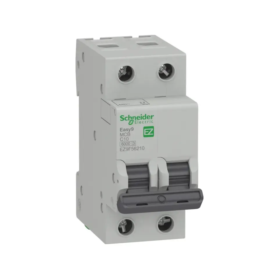 Schneider Electric EZ9F56210, Easy9, 10 Amper, 2 Kutuplu, C Tipi, Otomatik Sigorta, 6 kA, 2x10C