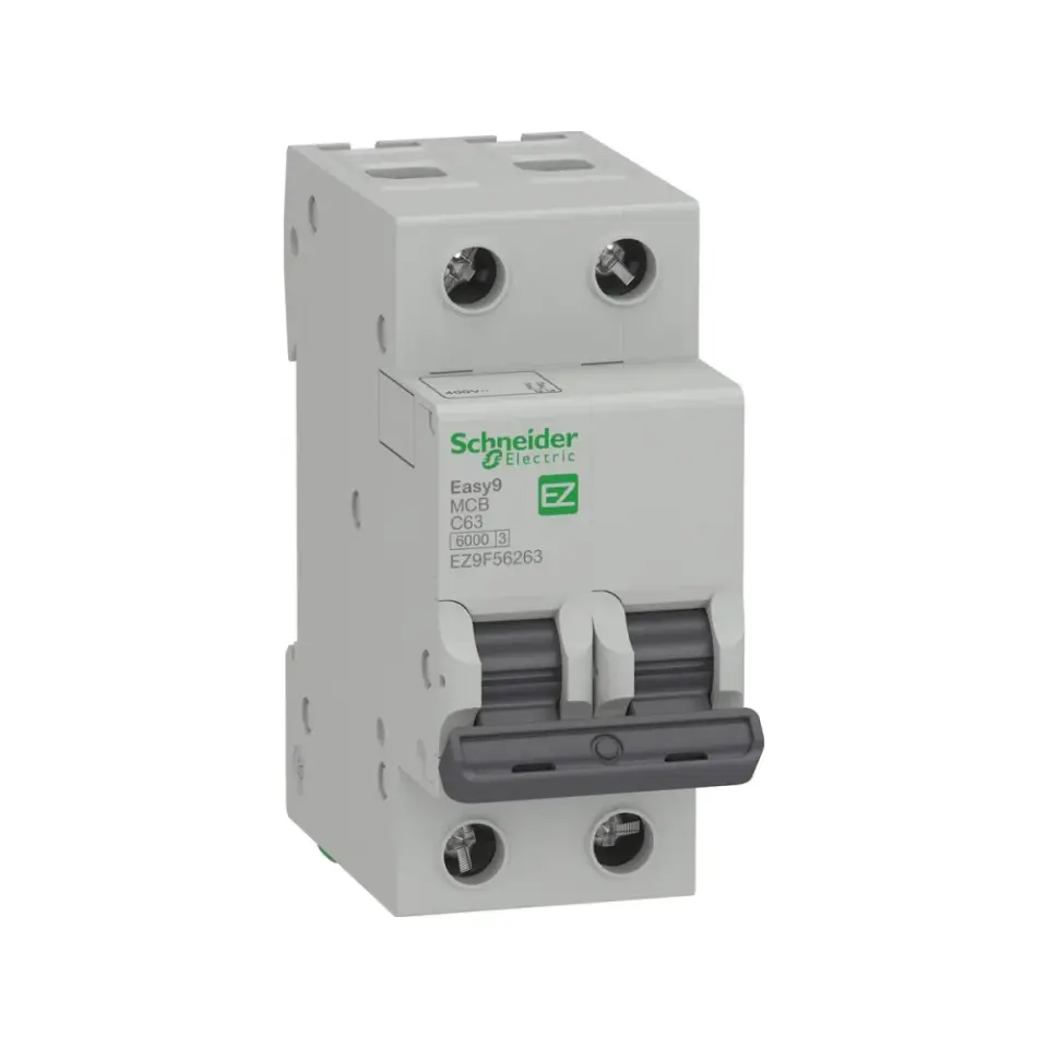 Schneider Electric EZ9F56263, Easy9, 63 Amper, 2 Kutuplu, C Tipi, Otomatik Sigorta, 6 kA, 2x63C