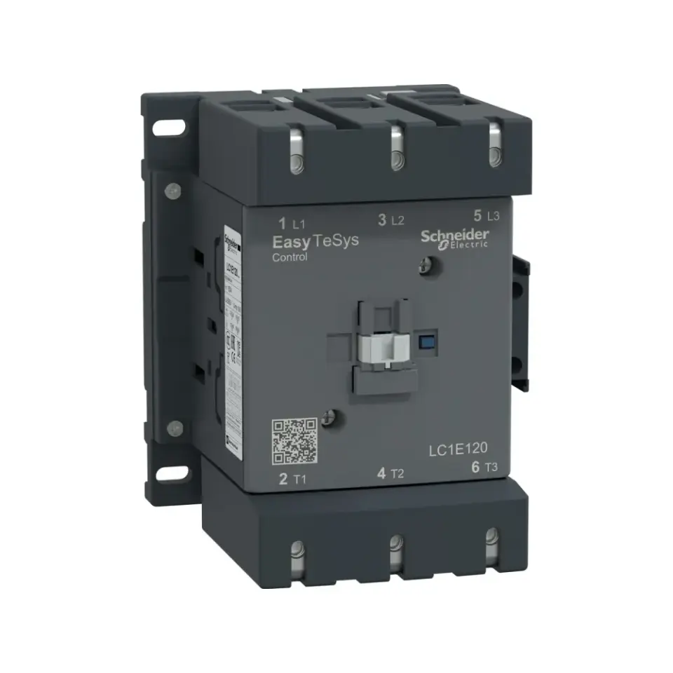 Schneider Electric LC1E120M5, EasyPact TVS, 120 Amper, 55 kW, 3 Kutuplu, Kontaktör, 220 Volt AC, 1NA+1NK