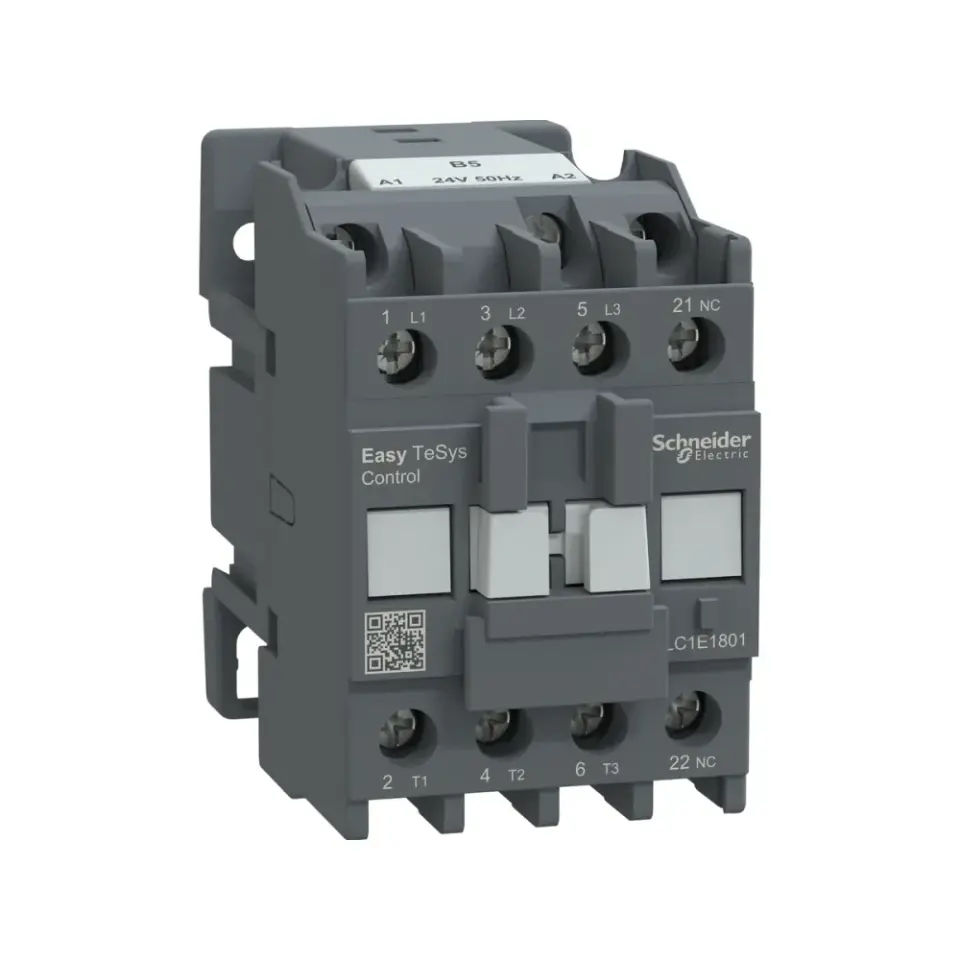 Schneider Electric LC1E1801B5, EasyPact TVS, 18 Amper, 7.5 kW, 3 Kutuplu, Kontaktör, 24 Volt AC, 1NK