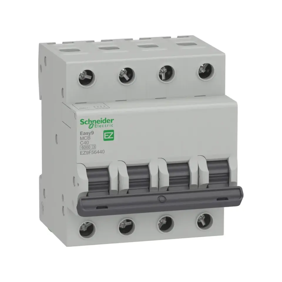 Schneider Electric EZ9F56440, Easy9, 40 Amper, 4 Kutuplu, C Tipi, Otomatik Sigorta, 6 kA, 4x40C