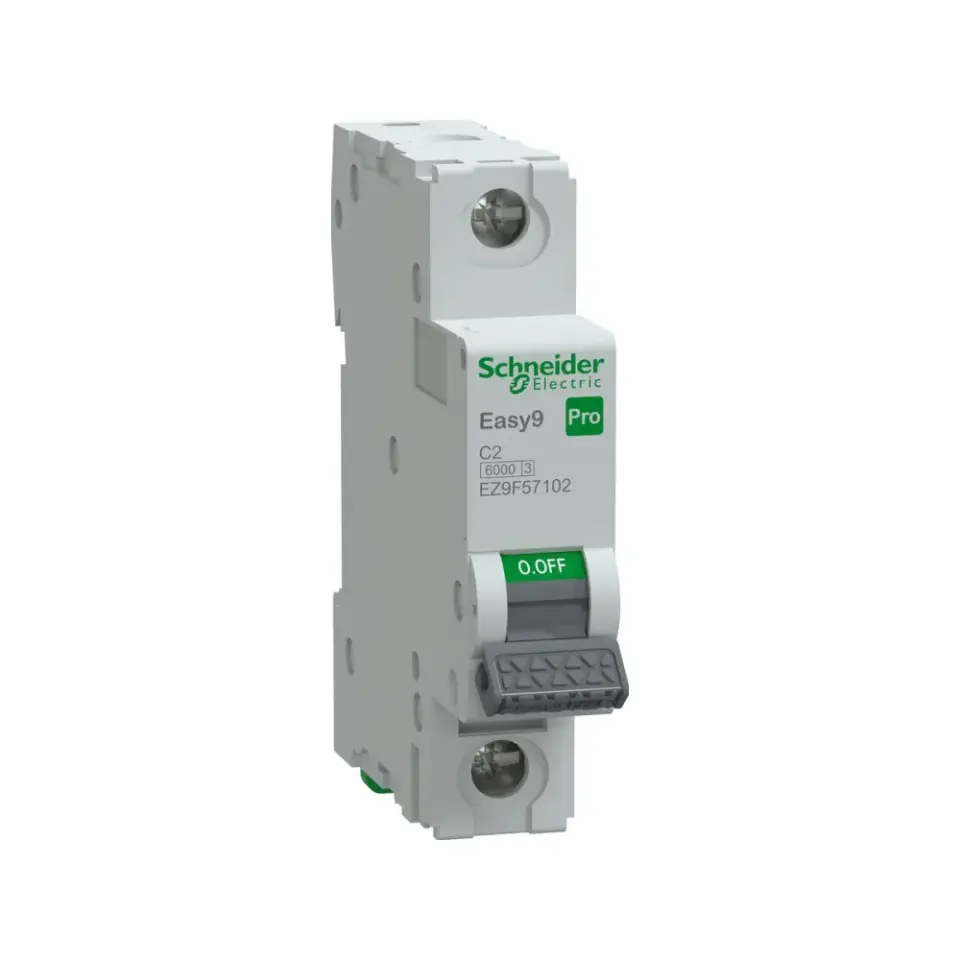 Schneider Electric EZ9F57102, Easy9 Pro, 2 Amper, 1 Kutuplu, C Tipi, Otomatik Sigorta, 6 kA, 1x2C