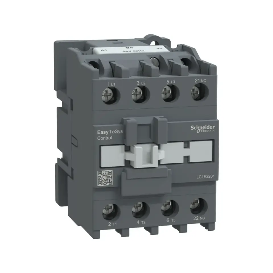 Schneider Electric LC1E3201B5, EasyPact TVS, 32 Amper, 15 kW, 3 Kutuplu, Kontaktör, 24 Volt AC, 1NK
