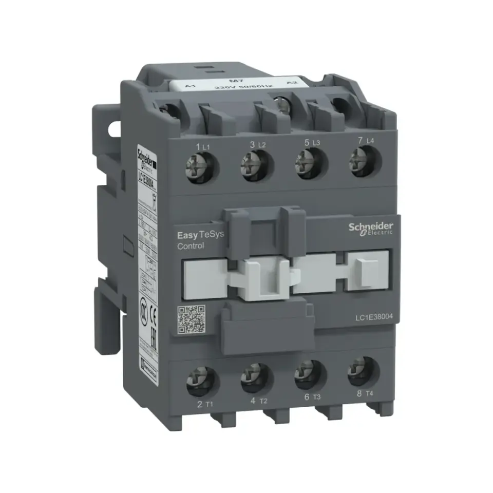 Schneider Electric LC1E38004M7, EasyPact TVS, 50 Amper, 4 Kutuplu, Kontaktör, 220 Volt AC, 1NA+1NK