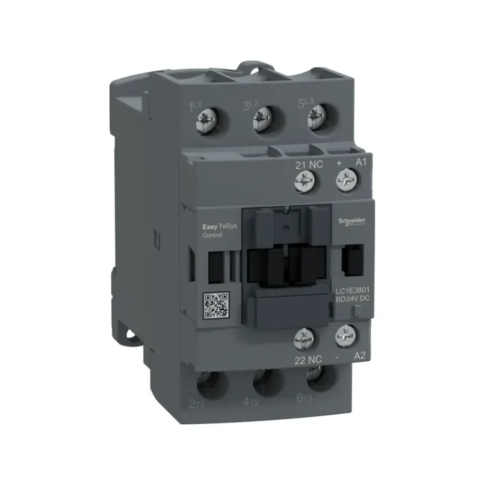 Schneider Electric LC1E3801BD, EasyPact TVS, 38 Amper, 18,5 kW, 3 Kutuplu, Kontaktör, 24 Volt DC, 1NK