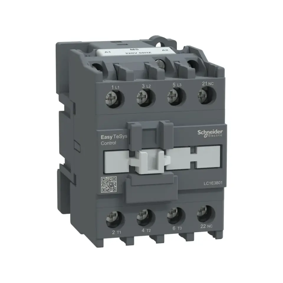 Schneider Electric LC1E3801M5, EasyPact TVS, 38 Amper, 18.5 kW, 3 Kutuplu, Kontaktör, 220 Volt AC, 1NK