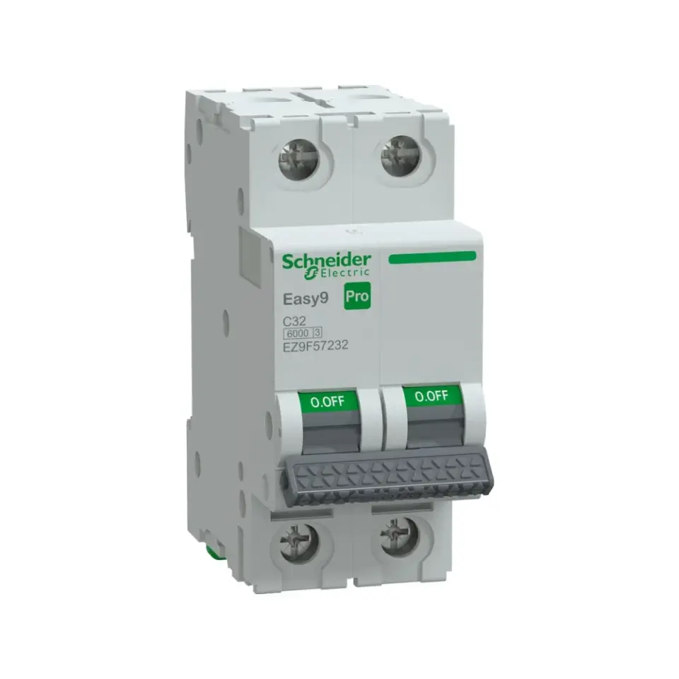 Schneider Electric EZ9F57232, Easy9 Pro, 32 Amper, 2 Kutuplu, C Tipi, Otomatik Sigorta, 6 kA, 2x32C
