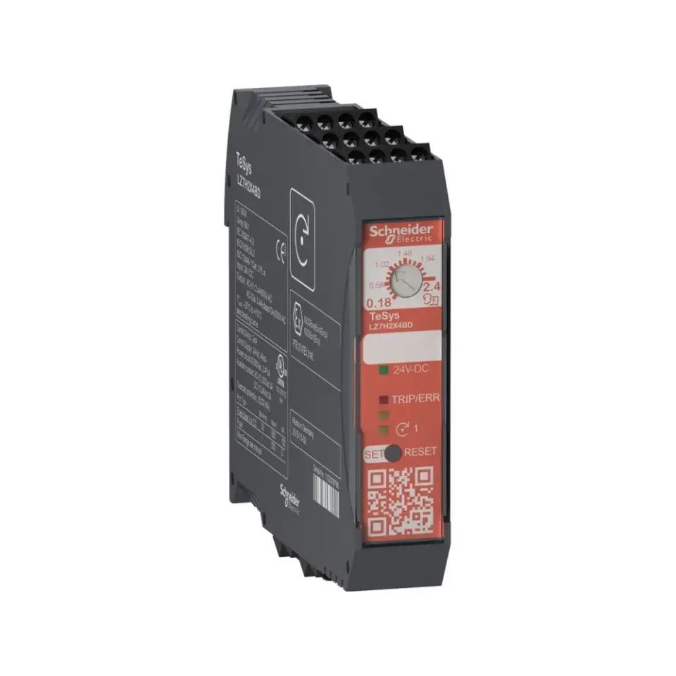 Schneider Electric LZ7H2X4BD, TeSys Hybrid, 0.75 kW, 0.18-2.4 Amper, Ultra Kompakt Direkt Emniyet Motor Yolverici, 24 Volt DC