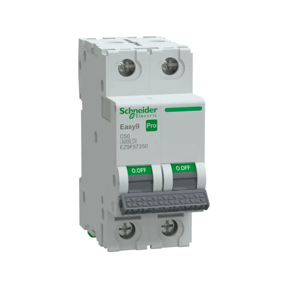 Schneider Electric EZ9F57250, Easy9 Pro, 50 Amper, 2 Kutuplu, C Tipi, Otomatik Sigorta, 6 kA, 2x50C