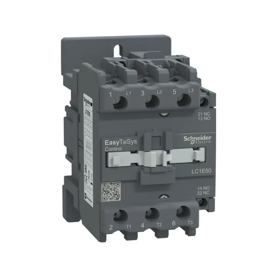 Schneider Electric LC1E50B5, EasyPact TVS, 50 Amper, 22 kW, 3 Kutuplu, Kontaktör, 24 Volt AC, 1NA+1NK