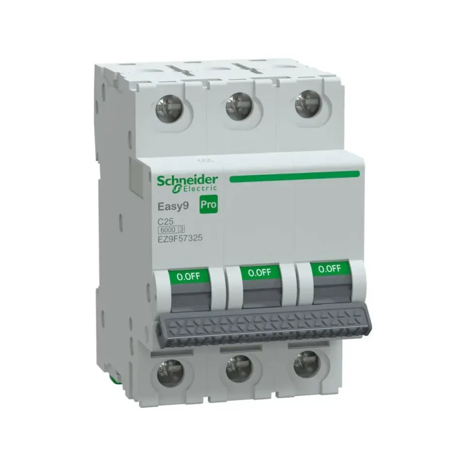 Schneider Electric EZ9F57325, Easy9 Pro, 25 Amper, 3 Kutuplu, C Tipi, Otomatik Sigorta, 6 kA, 3x25C