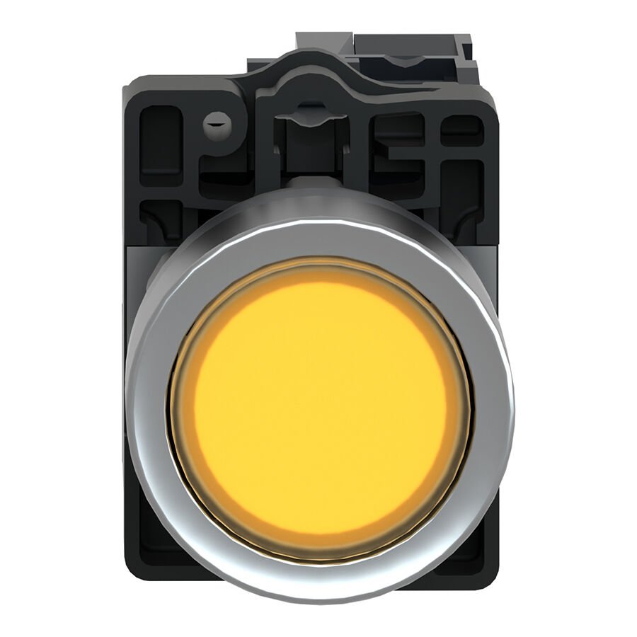 Schneider XA2EW35B1 1 NA Sarı Işıklı, yaylı butonlar 24 VDC Buton ve Akseuarları