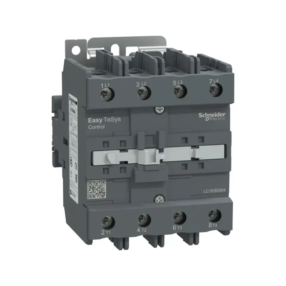 Schneider Electric LC1E80004M7, EasyPact TVS, 100 Amper, 4 Kutuplu, Kontaktör, 220 Volt AC, 1NA+1NK