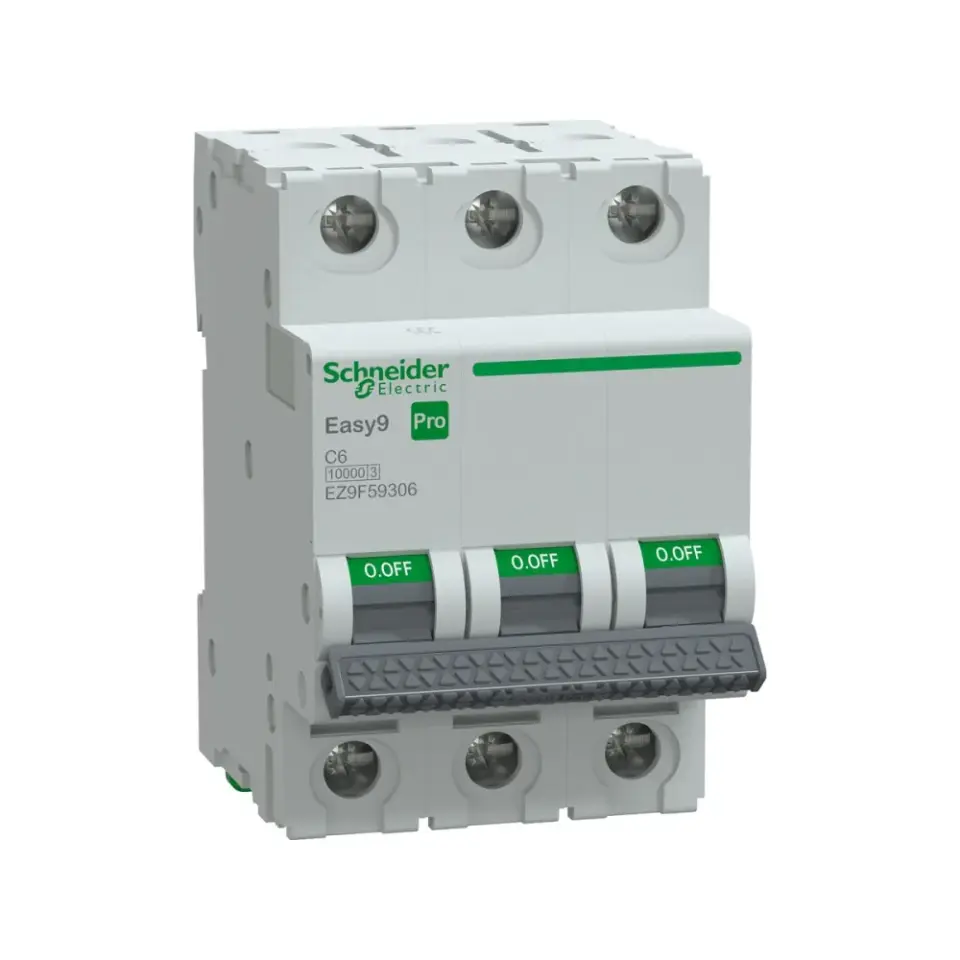 Schneider Electric EZ9F59306, Easy9 Pro, 6 Amper, 3 Kutuplu, C Tipi, Otomatik Sigorta, 10 kA, 3x6C